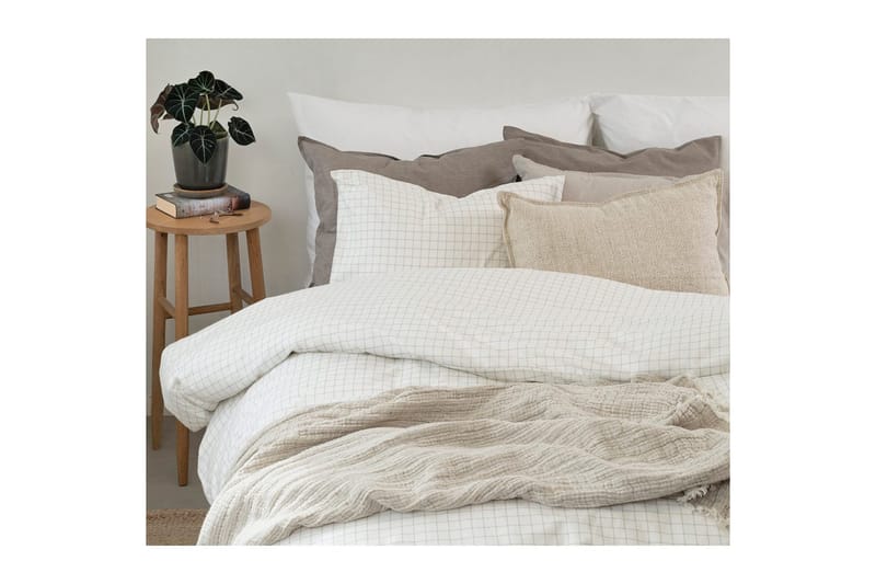 Dynetrekk 2-dels sett Birger Flanell Offwhite - Offwhite - Tekstiler - Sengetøy - Dyne