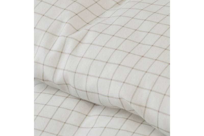 Dynetrekk 2-dels sett Birger Flanell Offwhite - Offwhite - Tekstiler - Sengetøy - Dyne