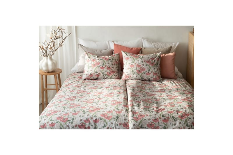 Dynetrekk 2-Dels Sett Fleur Rosa - Rosa - Tekstiler - Sengetøy - Sengetøysett & dynetrekksett