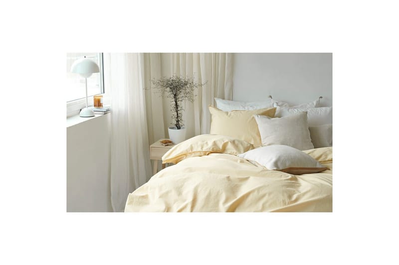 Dynetrekksett Dobbeltseng 3-Dels Humble - Gul - Tekstiler - Sengetøy - Sengetøysett & dynetrekksett