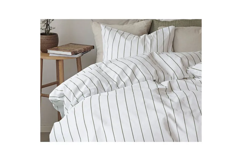 Dynetrekksett Dobbeltseng 3-Dels Saga - Grønn - Tekstiler - Sengetøy - Sengetøysett & dynetrekksett