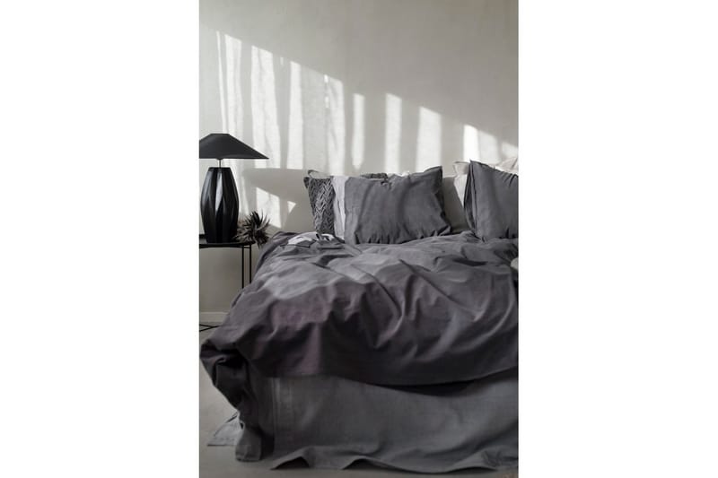 Dynetrekksett Dobbeltseng 3-Dels Percale - Grå - Tekstiler - Sengetøy - Sengetøysett & dynetrekksett