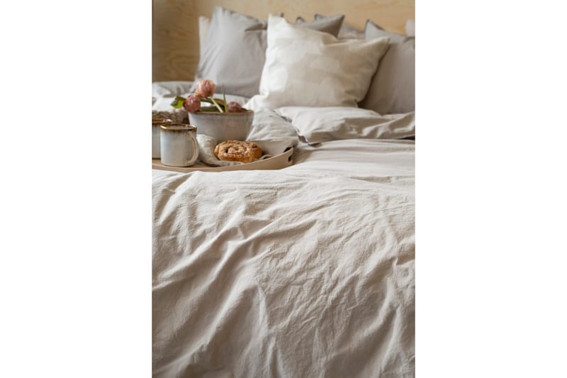 Dynetrekksett Dobbeltseng 3-Dels Percale - Sand - Tekstiler - Sengetøy - Sengetøysett & dynetrekksett