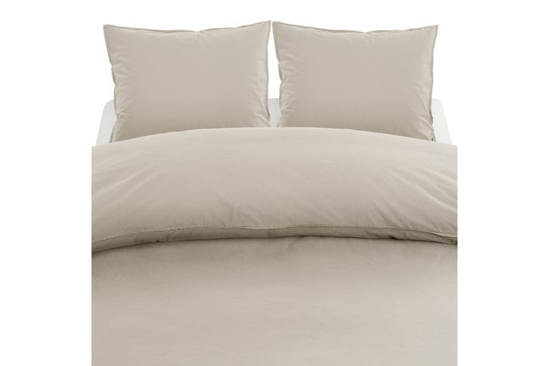 Dynetrekksett Dobbeltseng 3-Dels Percale, Sand