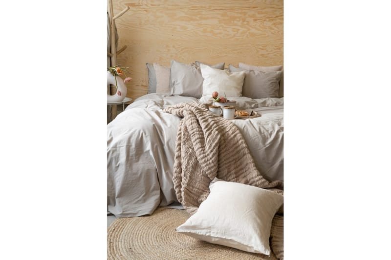 Dynetrekksett Dobbeltseng 3-Dels Percale - Sand - Tekstiler - Sengetøy - Sengetøysett & dynetrekksett