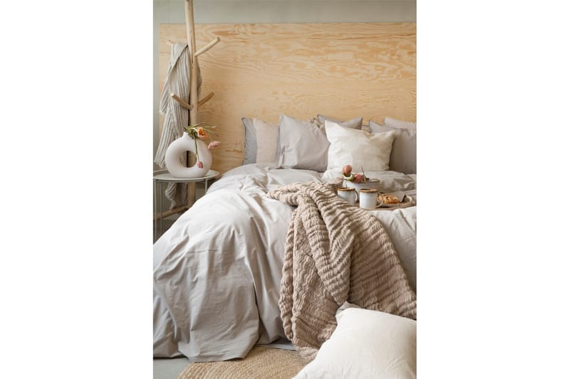 Dynetrekksett Dobbeltseng 3-Dels Percale - Sand - Tekstiler - Sengetøy - Sengetøysett & dynetrekksett