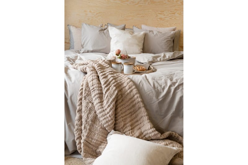 Dynetrekksett Dobbeltseng 3-Dels Percale - Sand - Tekstiler - Sengetøy - Sengetøysett & dynetrekksett