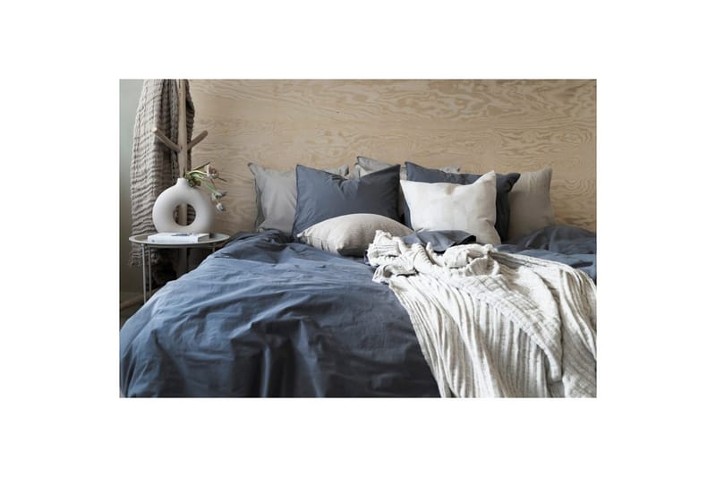Dynetrekksett Dobbeltseng 3-Dels Percale - Blå - Tekstiler - Sengetøy - Sengetøysett & dynetrekksett