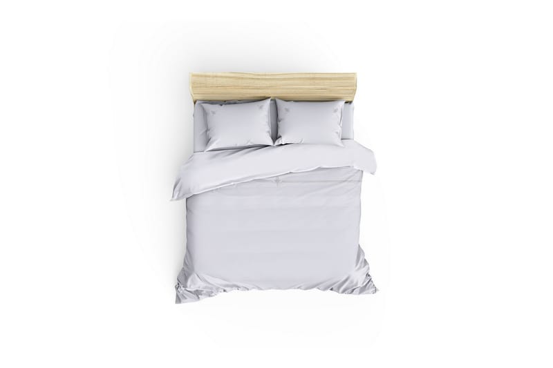 Cotton Box Sengetøy Dobbelt 6-deler Satin - Hvit/Grå - Tekstiler - Sengetøy - Sengetøysett & dynetrekksett - Sengesett dobbeltseng