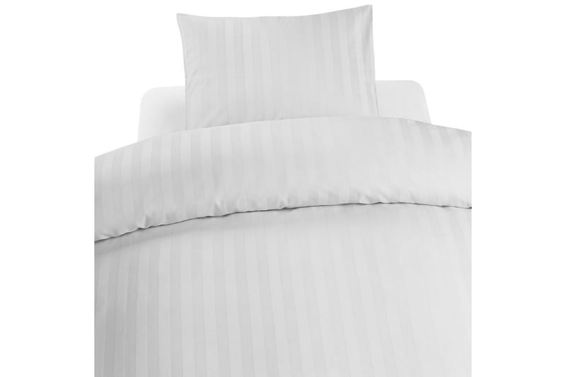 Dynetrekksett Dobbeltseng 3-Dels Sateng - Hvit - Tekstiler - Sengetøy - Sengetøysett & dynetrekksett - Sengesett dobbeltseng