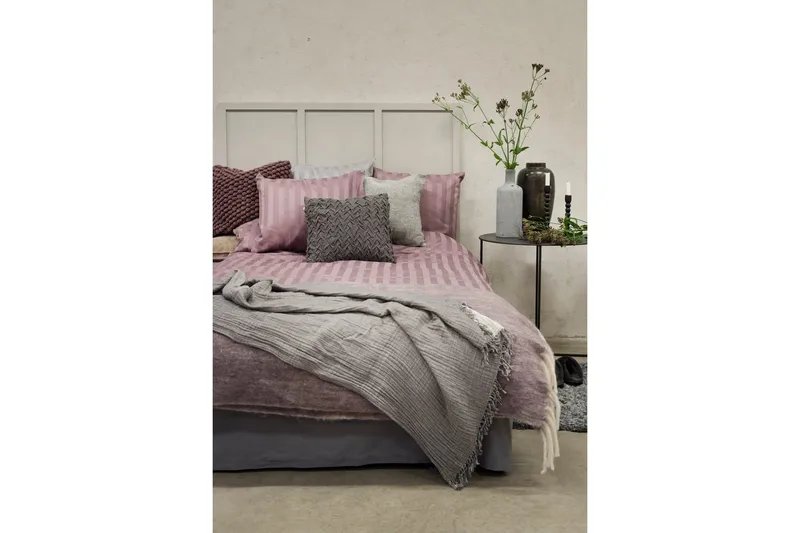 Dynetrekksett Dobbeltseng 3-Dels Sateng - Lilla - Tekstiler - Sengetøy - Sengetøysett & dynetrekksett - Sengesett dobbeltseng