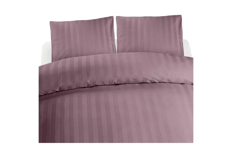 Dynetrekksett Dobbeltseng 3-Dels Sateng, Lilla