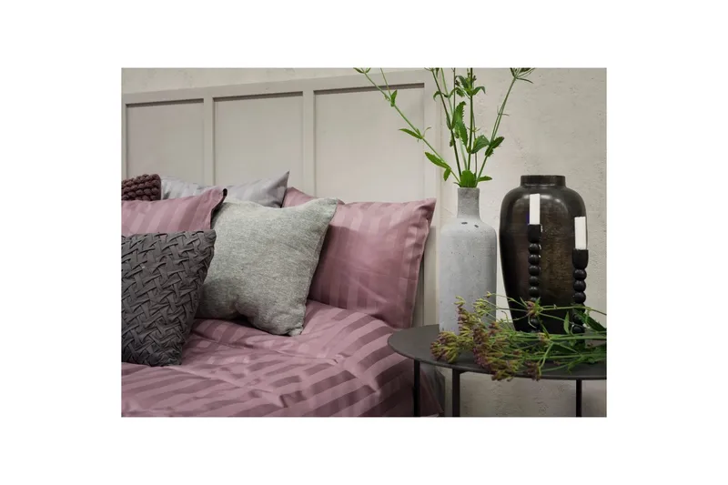 Dynetrekksett Dobbeltseng 3-Dels Sateng - Lilla - Tekstiler - Sengetøy - Sengetøysett & dynetrekksett - Sengesett dobbeltseng