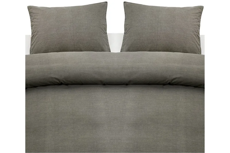 Dynetrekksett Dobbeltseng 3-dels vasket, Grå