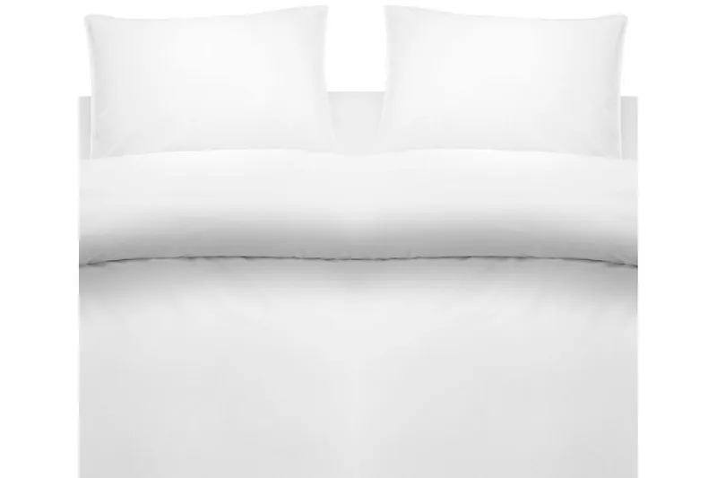 Dynetrekksett Dobbeltseng 3-dels vasket, Hvit