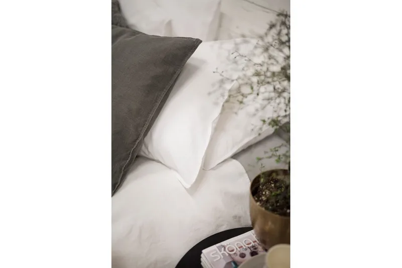 Dynetrekksett Dobbeltseng 3-dels vasket - Hvit - Tekstiler - Sengetøy - Sengetøysett & dynetrekksett - Sengesett dobbeltseng