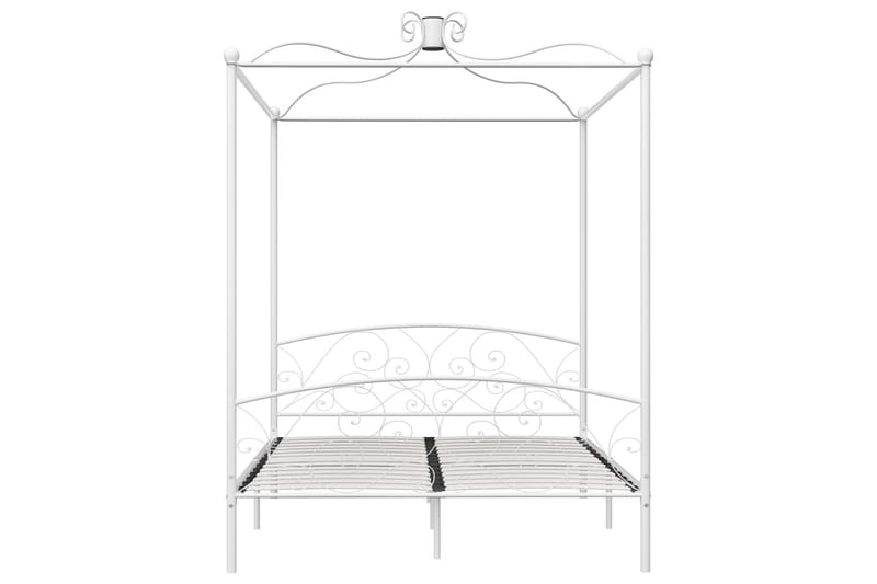 Himmelsengeramme hvit metall 180x200 cm - Tekstiler - Sengetøy - Sengetøysett & dynetrekksett - Sengesett dobbeltseng