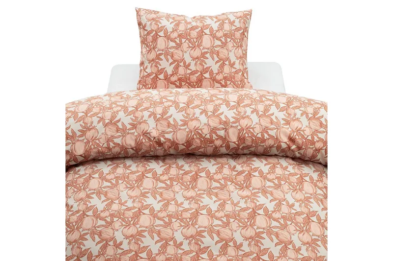 Dynetrekksett Enkeltseng 2-deler Pomegranate, Peach