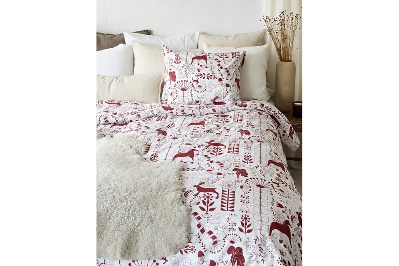 Dynetrekksett Enkeltseng 2-Delers Äppelbo - Rød - Tekstiler - Sengetøy - Sengetøysett & dynetrekksett