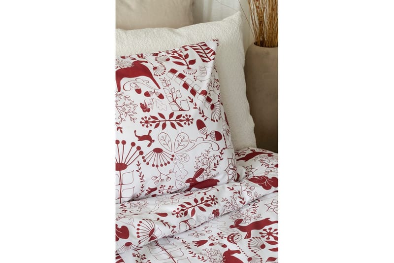 Dynetrekksett Enkeltseng 2-Delers Äppelbo - Rød - Tekstiler - Sengetøy - Sengetøysett & dynetrekksett
