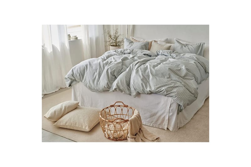 Dynetrekksett Enkeltseng 2-Delers Birger Flanell - Grønn - Tekstiler - Sengetøy - Sengetøysett & dynetrekksett