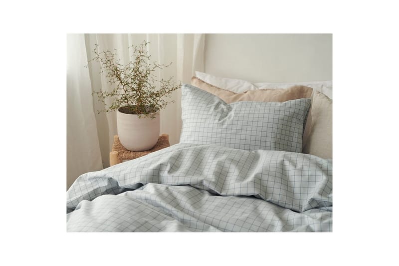 Dynetrekksett Enkeltseng 2-Delers Birger Flanell - Grønn - Tekstiler - Sengetøy - Dyne