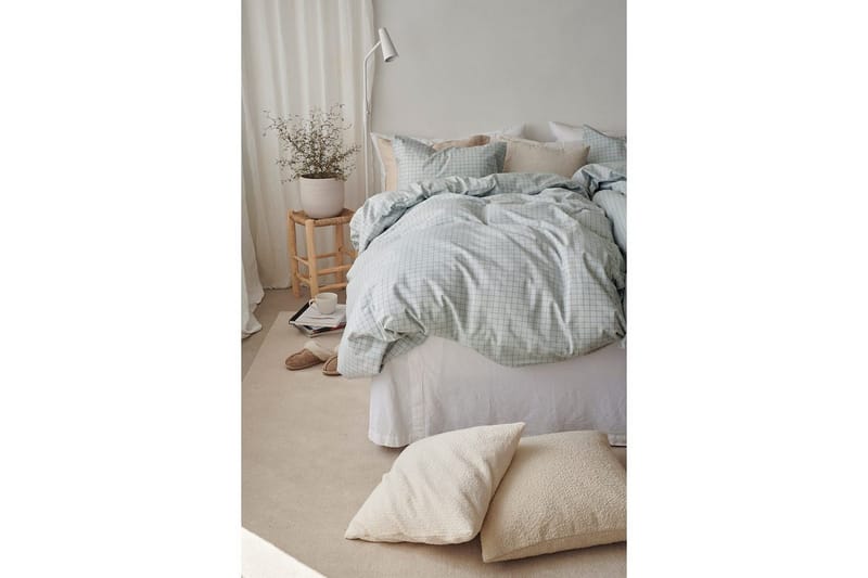 Dynetrekksett Enkeltseng 2-Delers Birger Flanell - Grønn - Tekstiler - Sengetøy - Sengetøysett & dynetrekksett