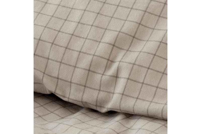 Dynetrekksett Enkeltseng 2-Delers Birger Flanell - Greige - Tekstiler - Sengetøy - Sengetøysett & dynetrekksett