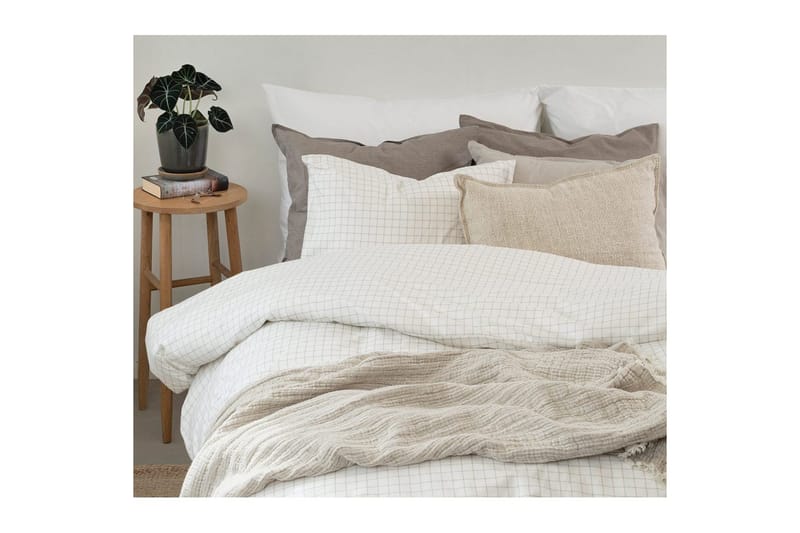 Dynetrekksett Enkeltseng 2-Delers Birger Flanell - Offwhite - Tekstiler - Sengetøy - Sengetøysett & dynetrekksett