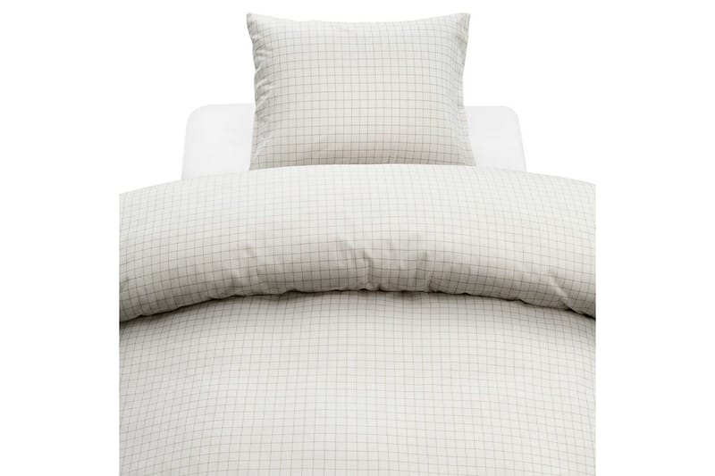 Dynetrekksett Enkeltseng 2-Delers Birger Flanell, Offwhite