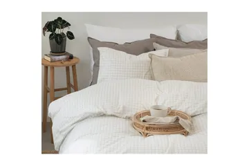 Dynetrekksett Enkeltseng 2-Delers Birger Flanell - Offwhite - Tekstiler - Sengetøy - Sengetøysett & dynetrekksett