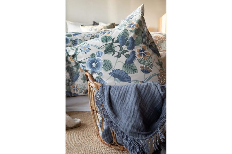 Dynetrekksett Enkeltseng 2-Delers Blombacken - Blå - Tekstiler - Sengetøy - Sengetøysett & dynetrekksett