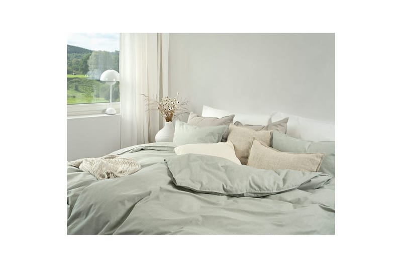 Dynetrekksett Enkeltseng 2-Delers Chambray Grønn - Tekstiler - Sengetøy - Sengetøysett & dynetrekksett