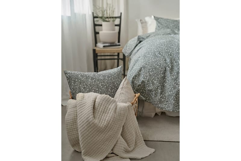 Dynetrekksett Enkeltseng 2-Delers Rita Flower Grønn - Tekstiler - Sengetøy - Sengetøysett & dynetrekksett