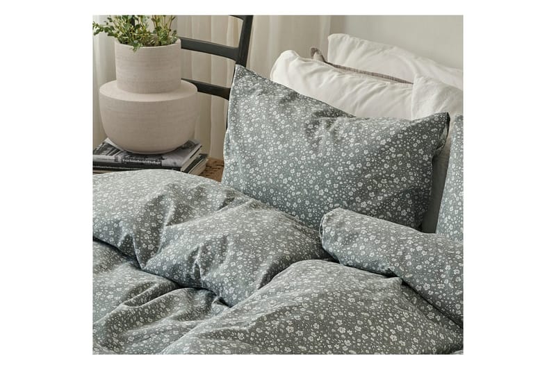 Dynetrekksett Enkeltseng 2-Delers Rita Flower Grønn - Tekstiler - Sengetøy - Sengetøysett & dynetrekksett