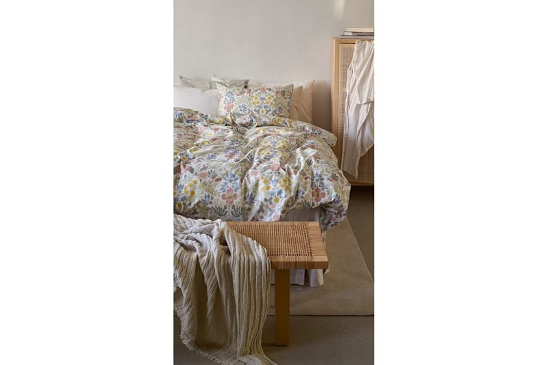 Dynetrekksett Enkeltseng 2-Delers Sommerblomster Multi - Tekstiler - Sengetøy - Dyne