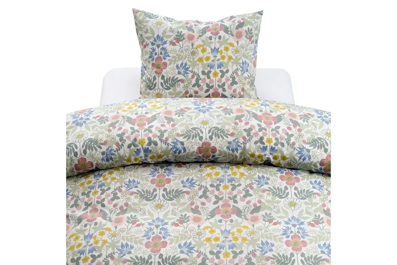 Dynetrekksett Enkeltseng 2-Delers Sommerblomster Multi, undefined