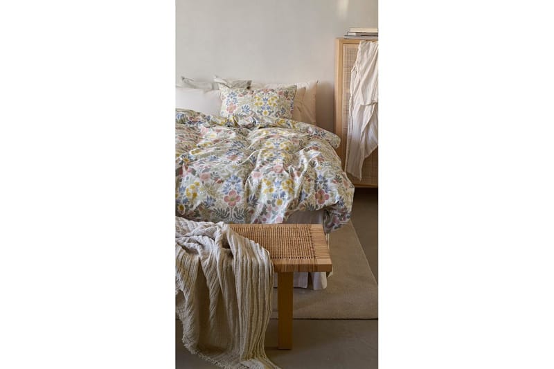 Dynetrekksett Enkeltseng 2-Delers Sommerblomster Multi - Tekstiler - Sengetøy - Dyne