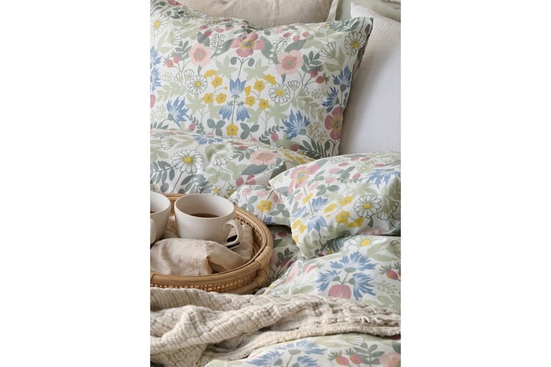 Dynetrekksett Enkeltseng 2-Delers Sommerblomster Multi - Tekstiler - Sengetøy - Dyne