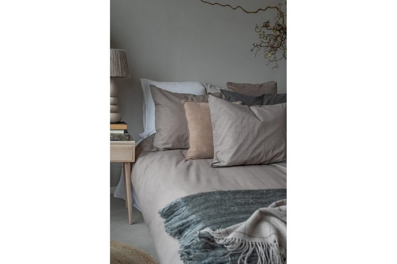 Dynetrekksett Enkeltseng 2-Delers Vasket - Brun - Tekstiler - Sengetøy - Sengetøysett & dynetrekksett