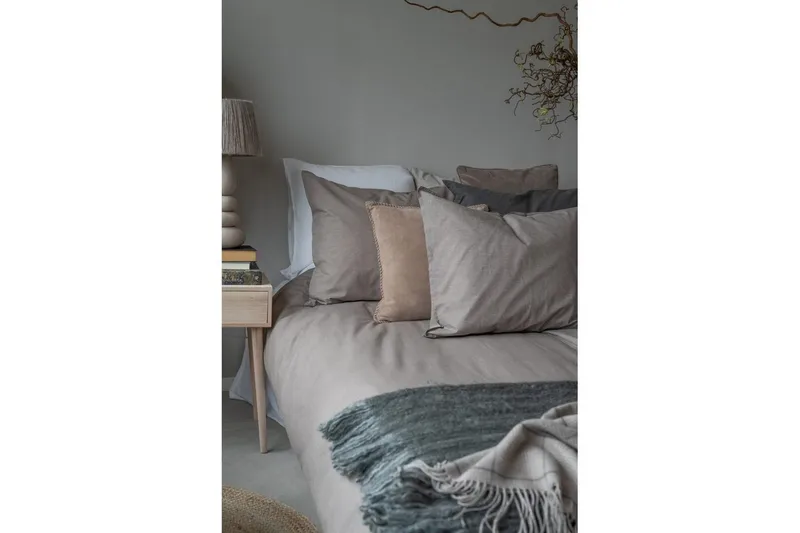 Dynetrekksett Enkeltseng 2-Delers Vasket - Brun - Tekstiler - Sengetøy - Sengetøysett & dynetrekksett