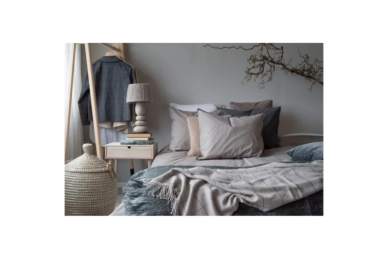 Dynetrekksett Enkeltseng 2-Delers Vasket - Brun - Tekstiler - Sengetøy - Sengetøysett & dynetrekksett