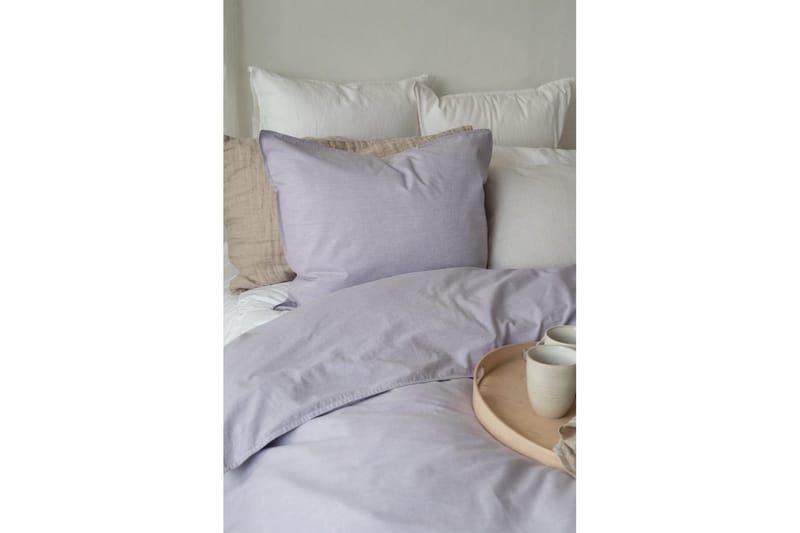 Dynetrekksett Enkeltseng 2-Delers Vasket - Lilla - Tekstiler - Sengetøy - Sengetøysett & dynetrekksett