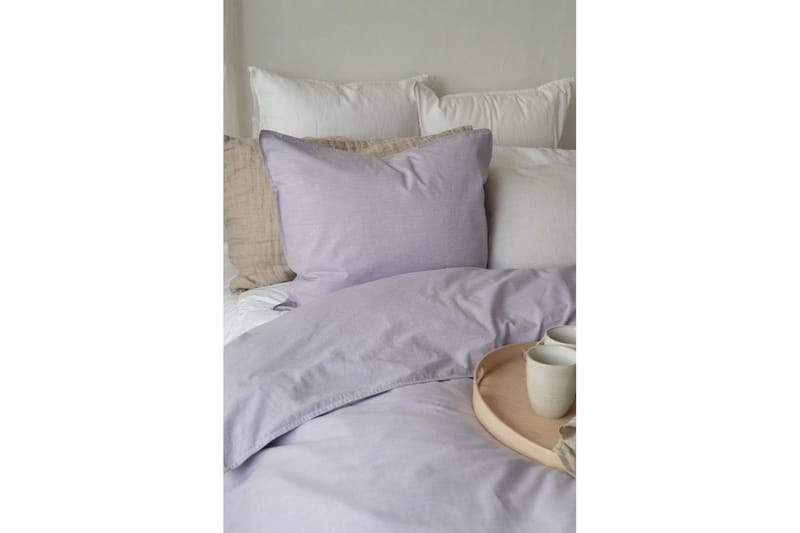 Dynetrekksett Enkeltseng 2-Delers Vasket - Lilla - Tekstiler - Sengetøy - Sengetøysett & dynetrekksett