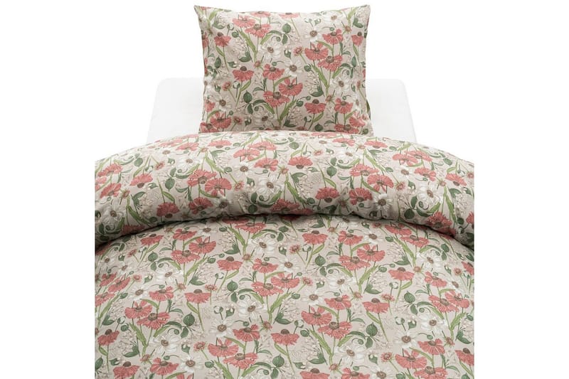 Dynetrekksett Enkeltseng 2-Dels Fleur, Rosa