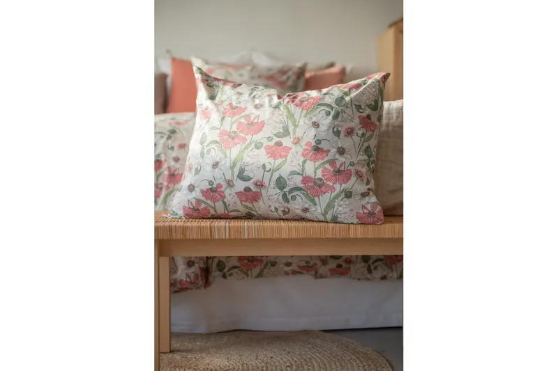 Dynetrekksett Enkeltseng 2-Dels Fleur - Rosa - Tekstiler - Sengetøy - Sengetøysett & dynetrekksett