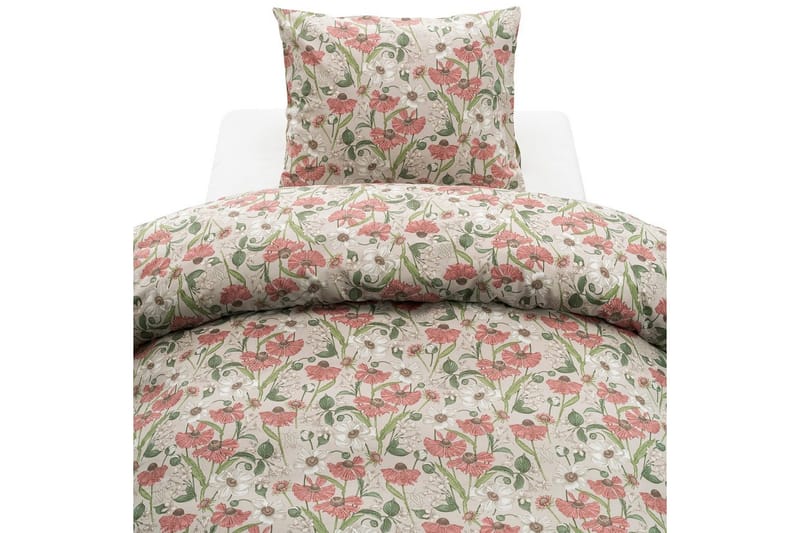 Dynetrekksett Enkeltseng 2-Dels Fleur, Rosa