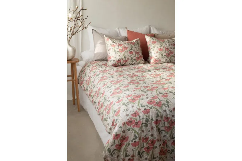 Dynetrekksett Enkeltseng 2-Dels Fleur - Rosa - Tekstiler - Sengetøy - Sengetøysett & dynetrekksett