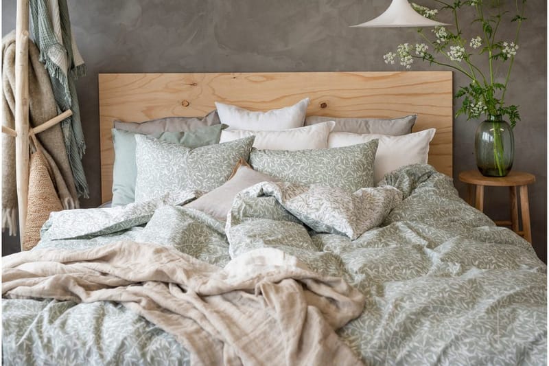 Dynetrekksett Enkeltseng 2-Dels Garden - Grønn - Tekstiler - Sengetøy - Sengetøysett & dynetrekksett