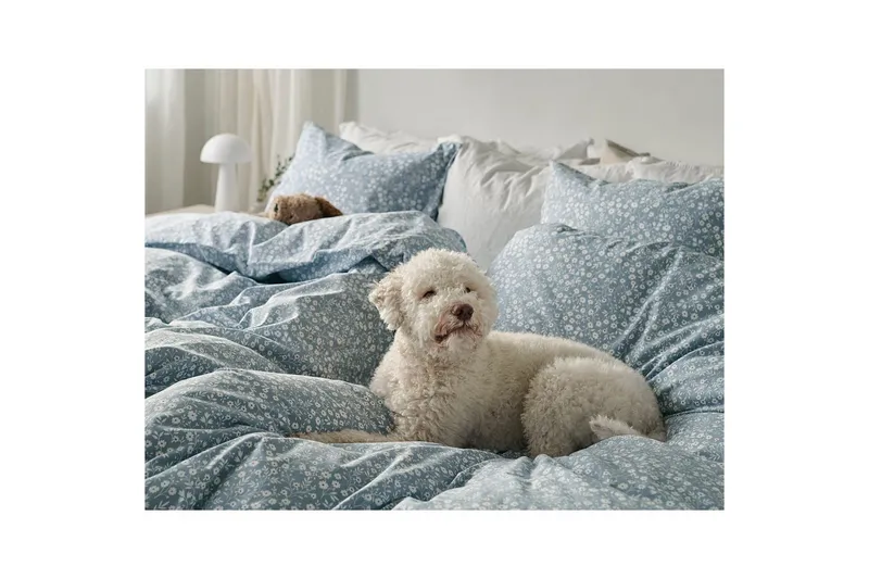 Dynetrekksett Enkeltseng 2-Dels Hedda - Blå - Tekstiler - Sengetøy - Sengetøysett & dynetrekksett